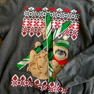 Christmas Ski Sloth Sweatshirt XL 46-48 NWOT